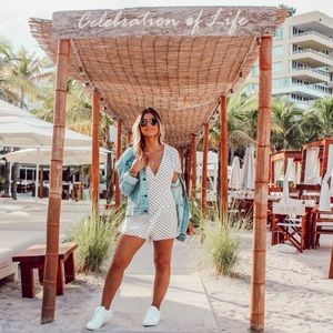 •Ibiza Polka Dot Playsuit•